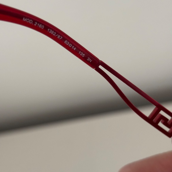 VERSACE Wire RocK Pilot Medusa 2160 Red Gold VE2160 Aviator Sunglasses Unisex main image 5